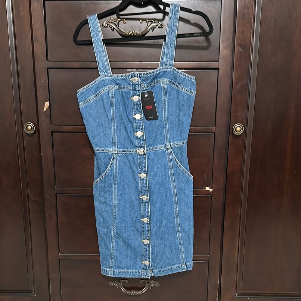 Blue Denim Button-Down Dress